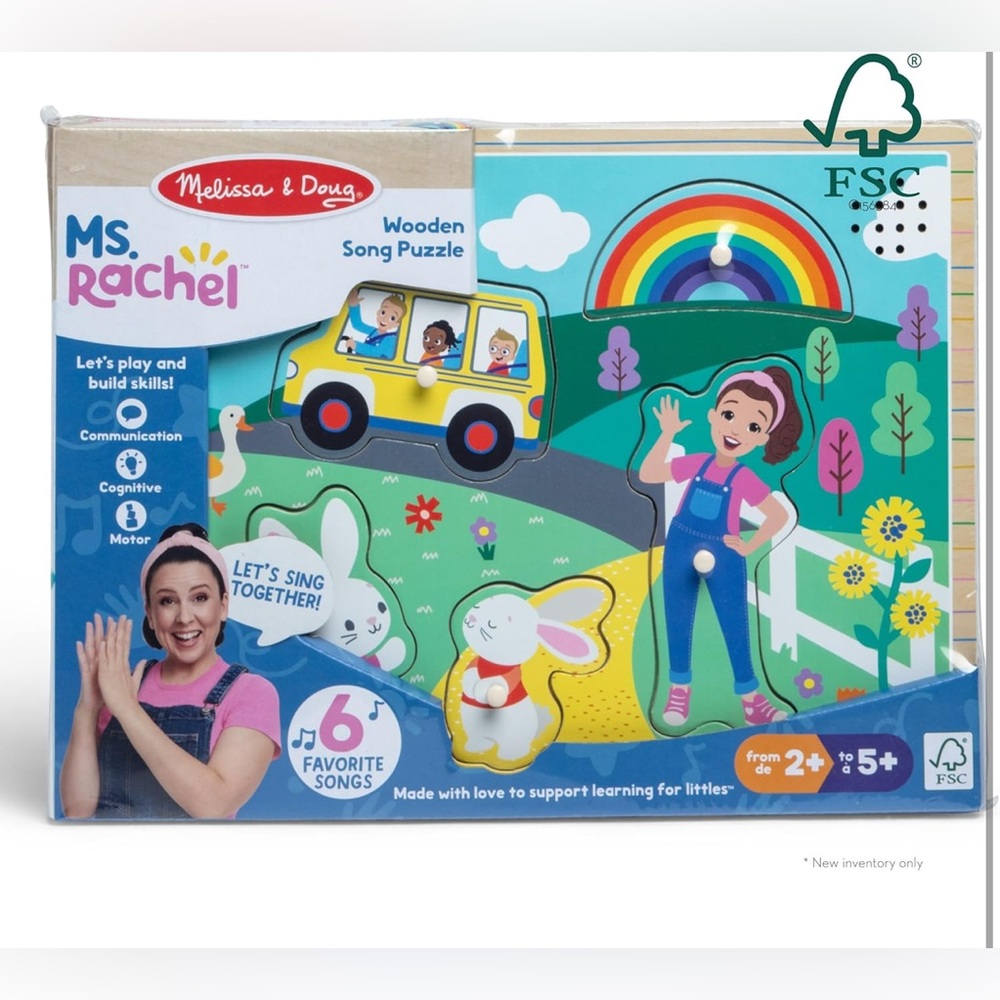 NEW Ms. Rachel Wooden Song Puzzle Melissa & Doug